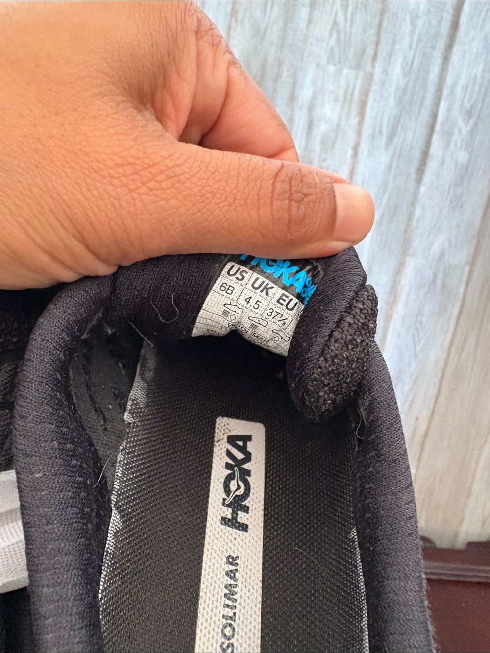 Hoka Kids Black and White Sneakers